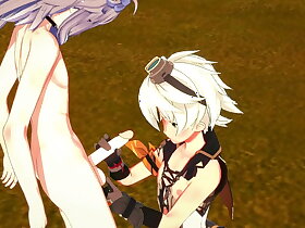 Genshin Brunt Yaoi Bennett Handjob and fucked by Razor Japanese asian manga anime game porn joyful