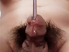 Sounding my cute asian peehole