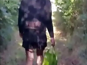 swinging both ways crossdresser takes his waggish public walk dressed up like a girl and when he saw someone coming he was going to walk right past them but ended up lively off instead vote me about i will keep uploading it