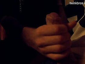 Young twink blowjob cum swallow