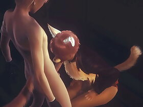 Furry Yaoi - Fox x Boy Unending Sex in a Alley [Handjob, blowjob, 69, anal, bareback creampie] - Japanese Asian Manga anime game porn gay