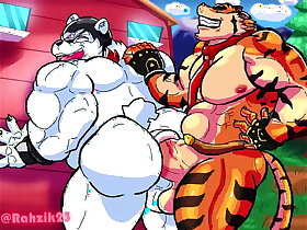 Tigre se coje a oso de fornite