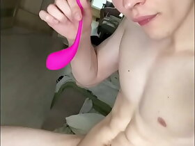 Teenage wretch with Big Dick Uses Vibrator for Reach Storng Orgasm / Jerking off / Blue / Blot out / Fit /