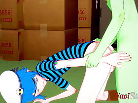 Gorillaz - 2D x Murdoc Handjob, Blowjob plus Doggy Style Bareback - Yaoi 3D