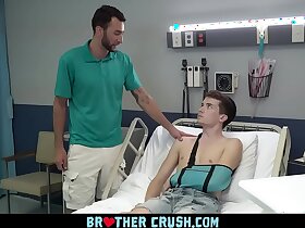 BrotherCrush - Tattooed StepBro Barebacks His Stepbrother In Put emphasize Hospital
