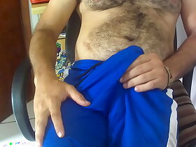 massage my dick in the blue shorts